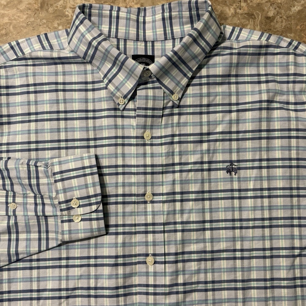 Brooks Brothers Shirt Mens 2XL Colorful Long Sleeve Oxford OCBD Original Polo